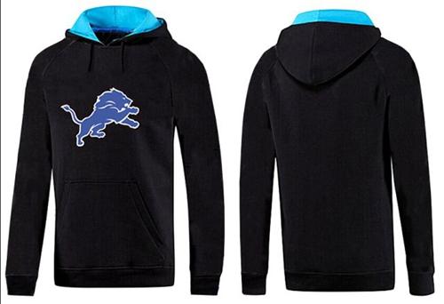 NFL Men's Nike Detroit Lions Logo Pullover Hoodie - Black/Blue